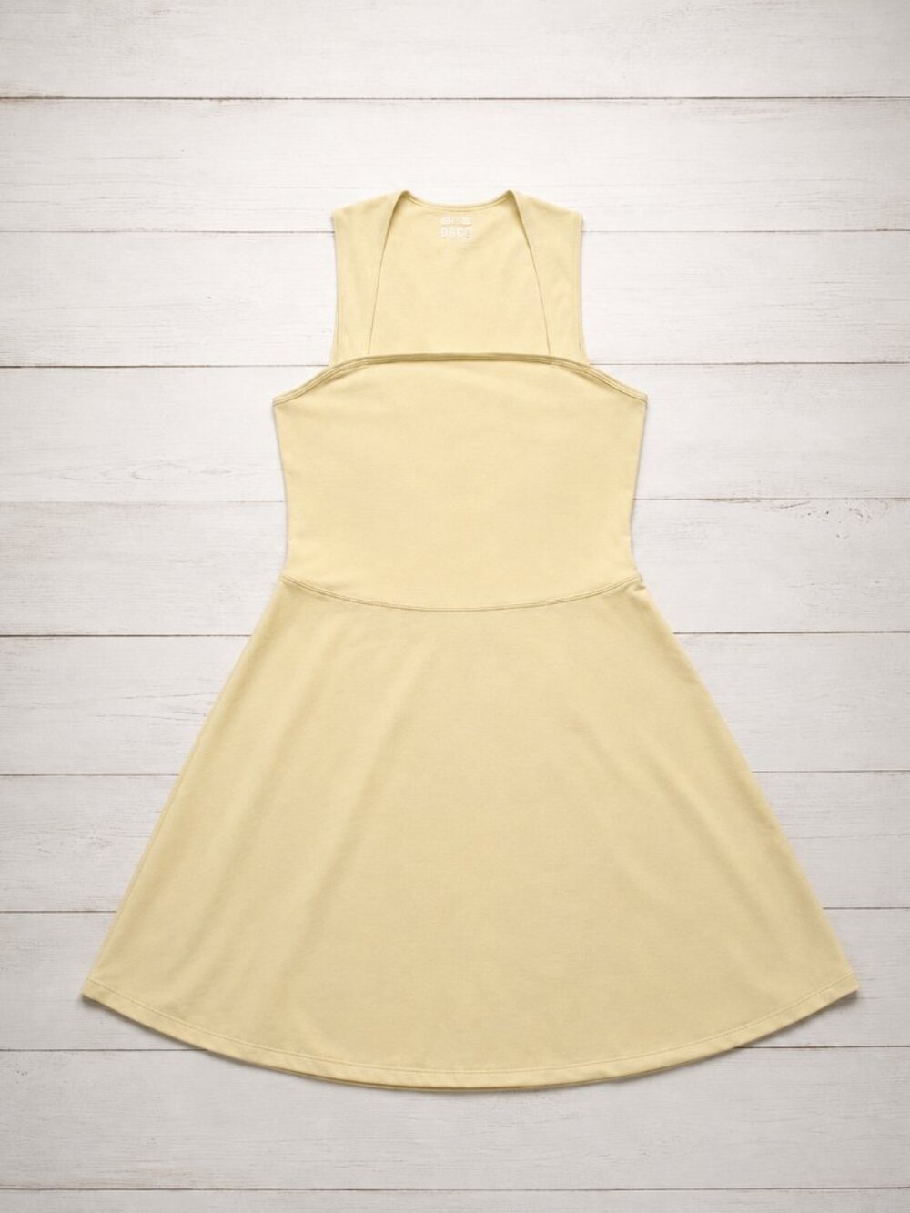 OQQ Athletic Exercise Dress Ribbed Cream‎ Size L Tennis Athleisure